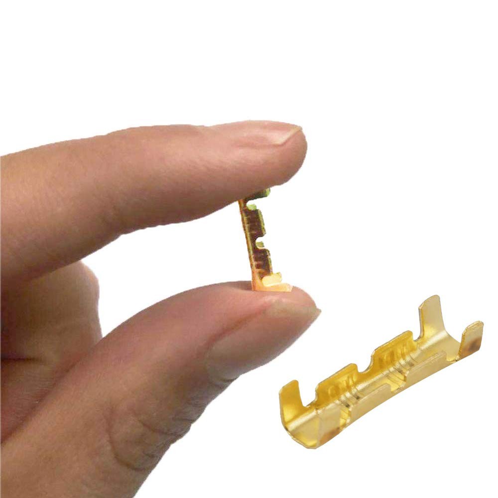 200pcs Ushaped Terminal Tab Small Teeth Pressing Button Quick Connect Terminal W