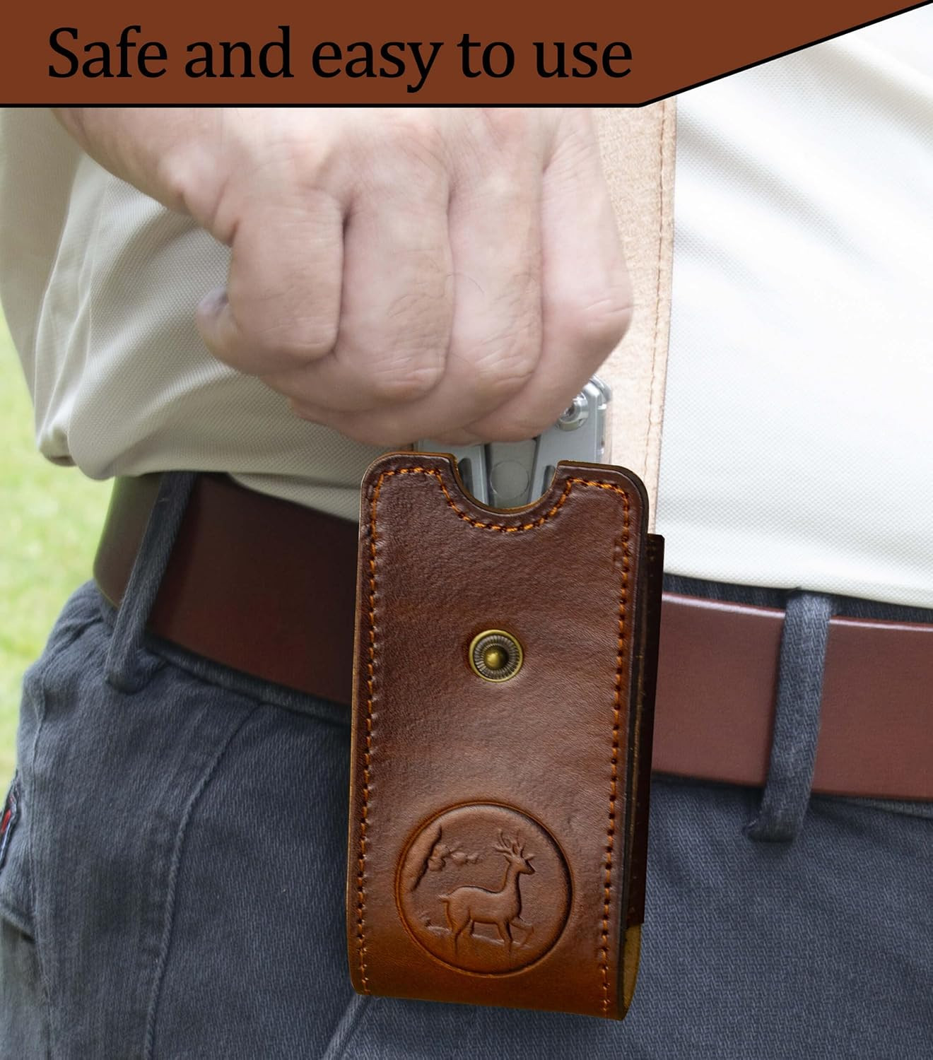Leather Multitool Sheath，Multi Tool Holster for Leatherman, Gerber, SOG and Simi