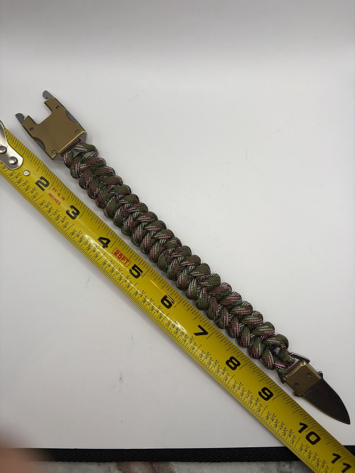 Paracord Multi-Tool Survival Bracelet Knife & Bottle Opener Camouflage 9 Inch