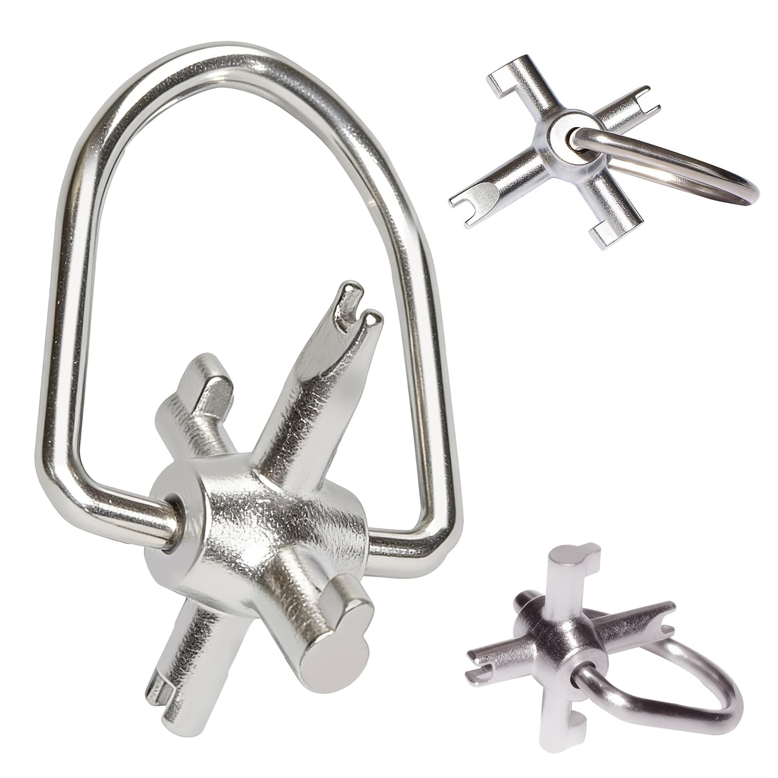 HVAC Refrigerant Locking Cap Key 4in1 Tool Universal Triple Use R410A R22
