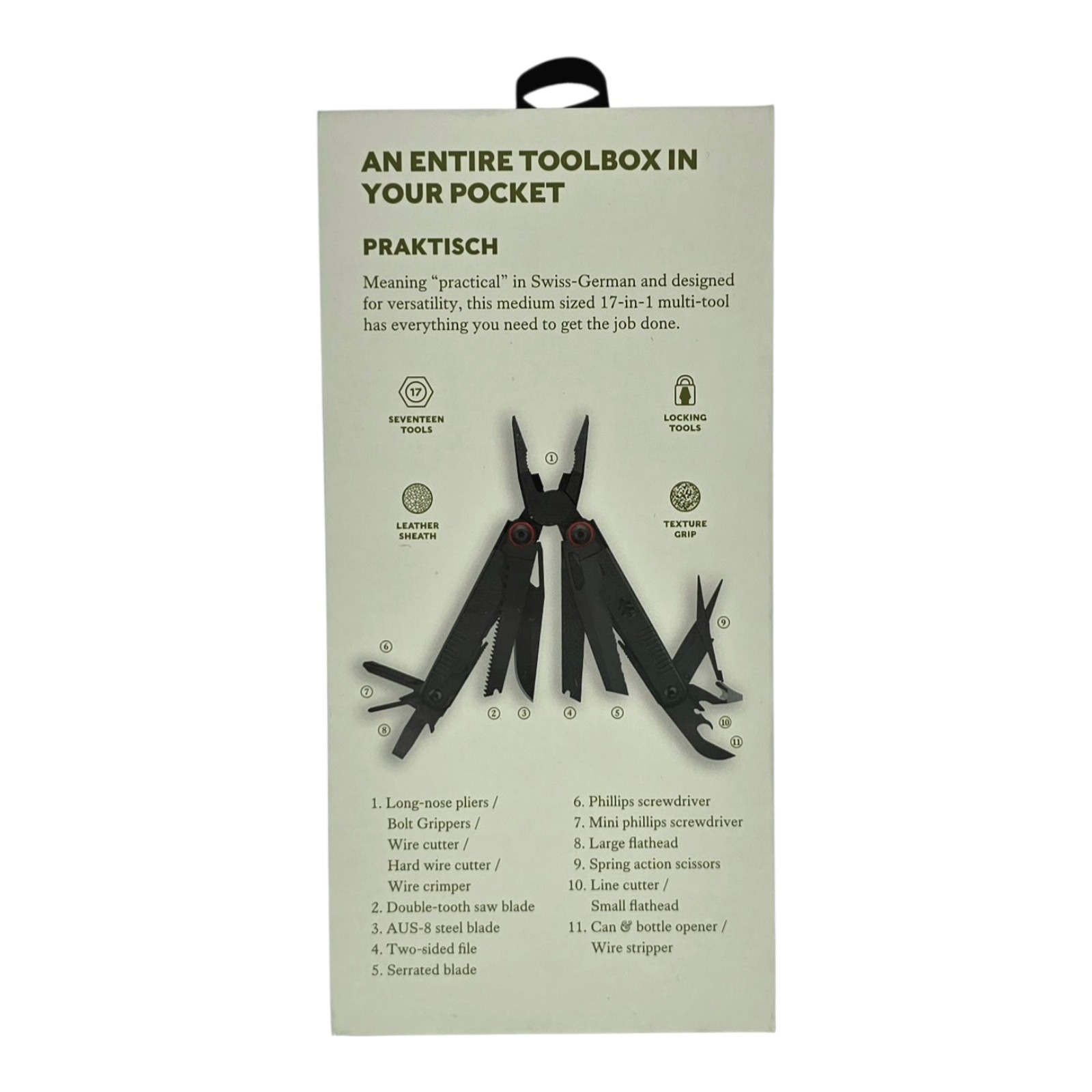 Swiss Tech Praktisch 17-in-1 Multi-Tool | AUS-8 Blade | New in Box