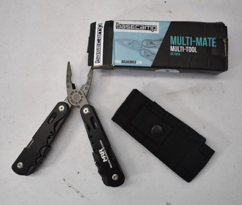 Basecamp Multi Mate Multi Tool 13 in 1 Stainless Steel Black 4-1/10″ BC7804