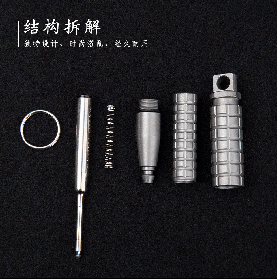 Titanium Alloy Mini Pocket Pen Outdoor EDC Tool Portable Keychain Ballpoint Pen