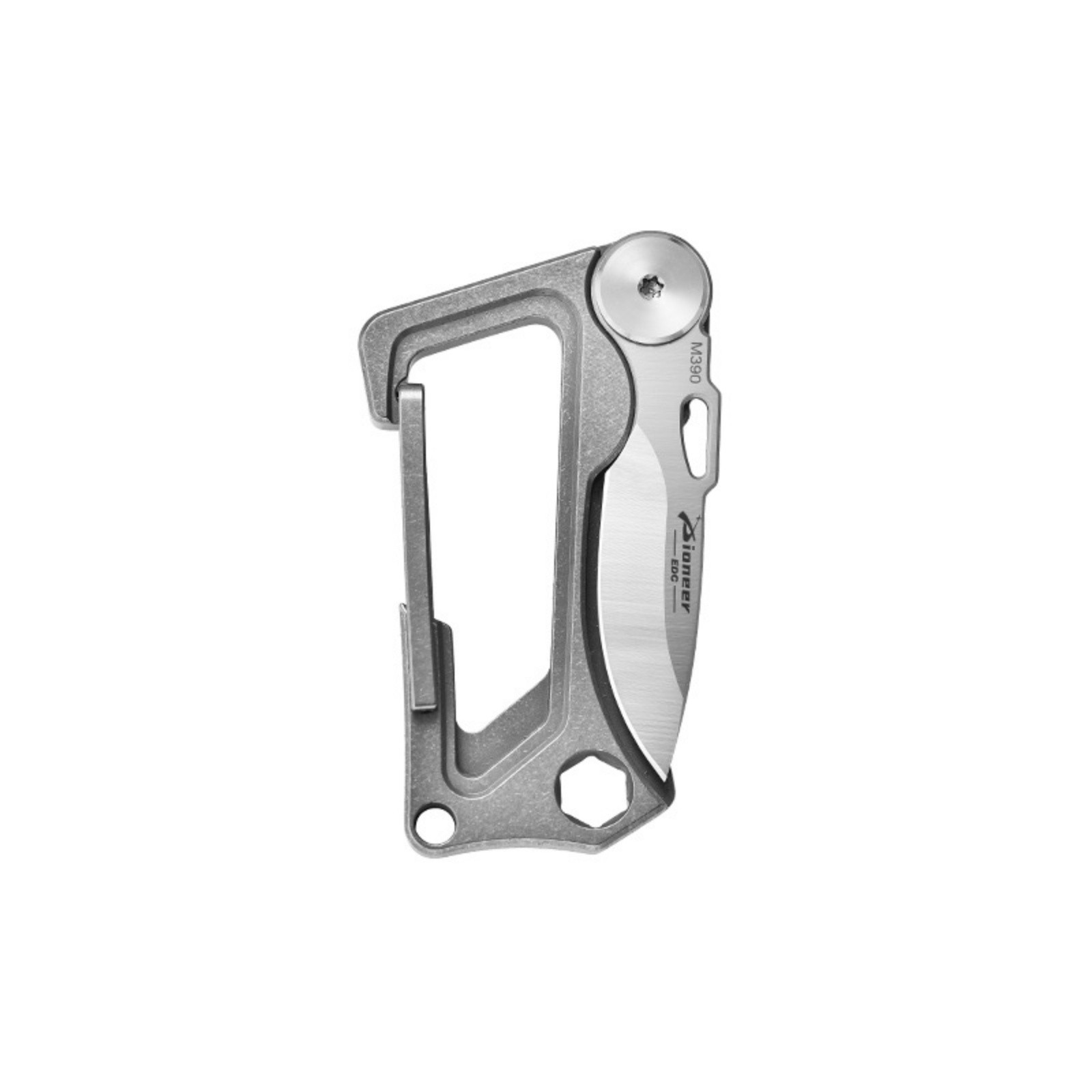 Titanium Alloy EDC Keychain Carabiner Multi Tool Gear with Knife Durable