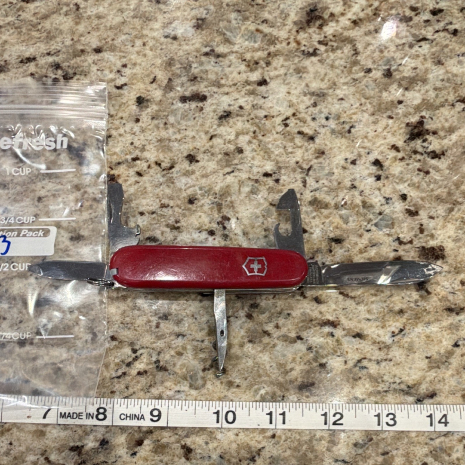 Victorinox Multi-Tool Red Stainless Steel Knife Opener Corkscrew Screwdriver