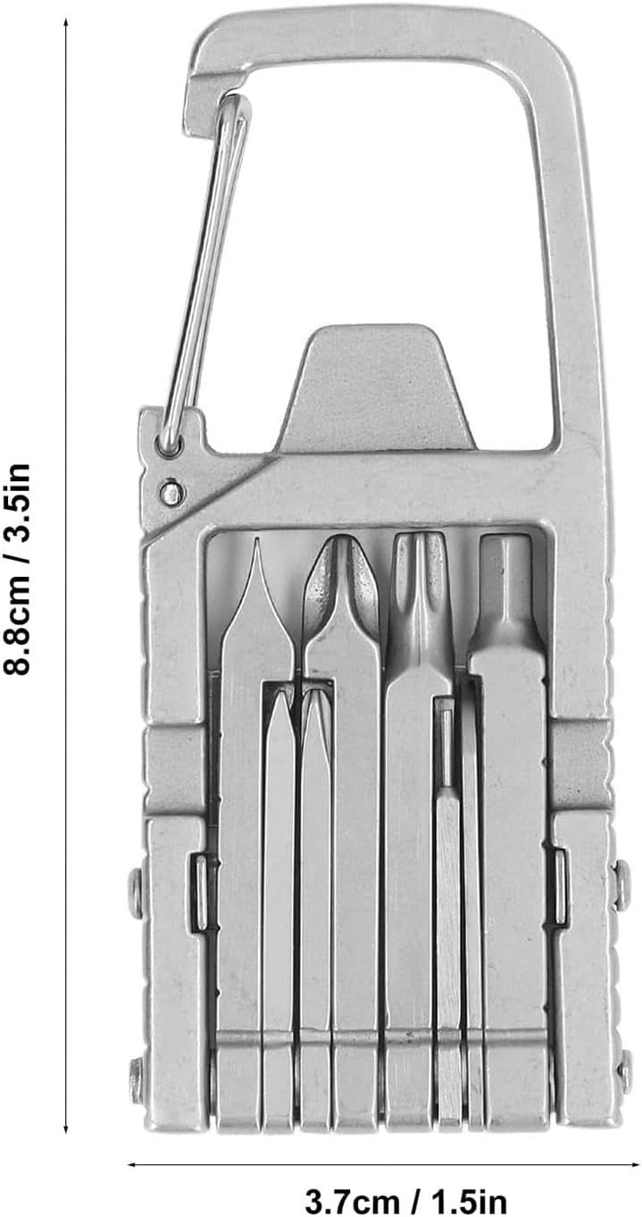 12 in 1 Mini Multi Tool, Portable Keychain Multitool, Needle Nose Pliers, Bottle