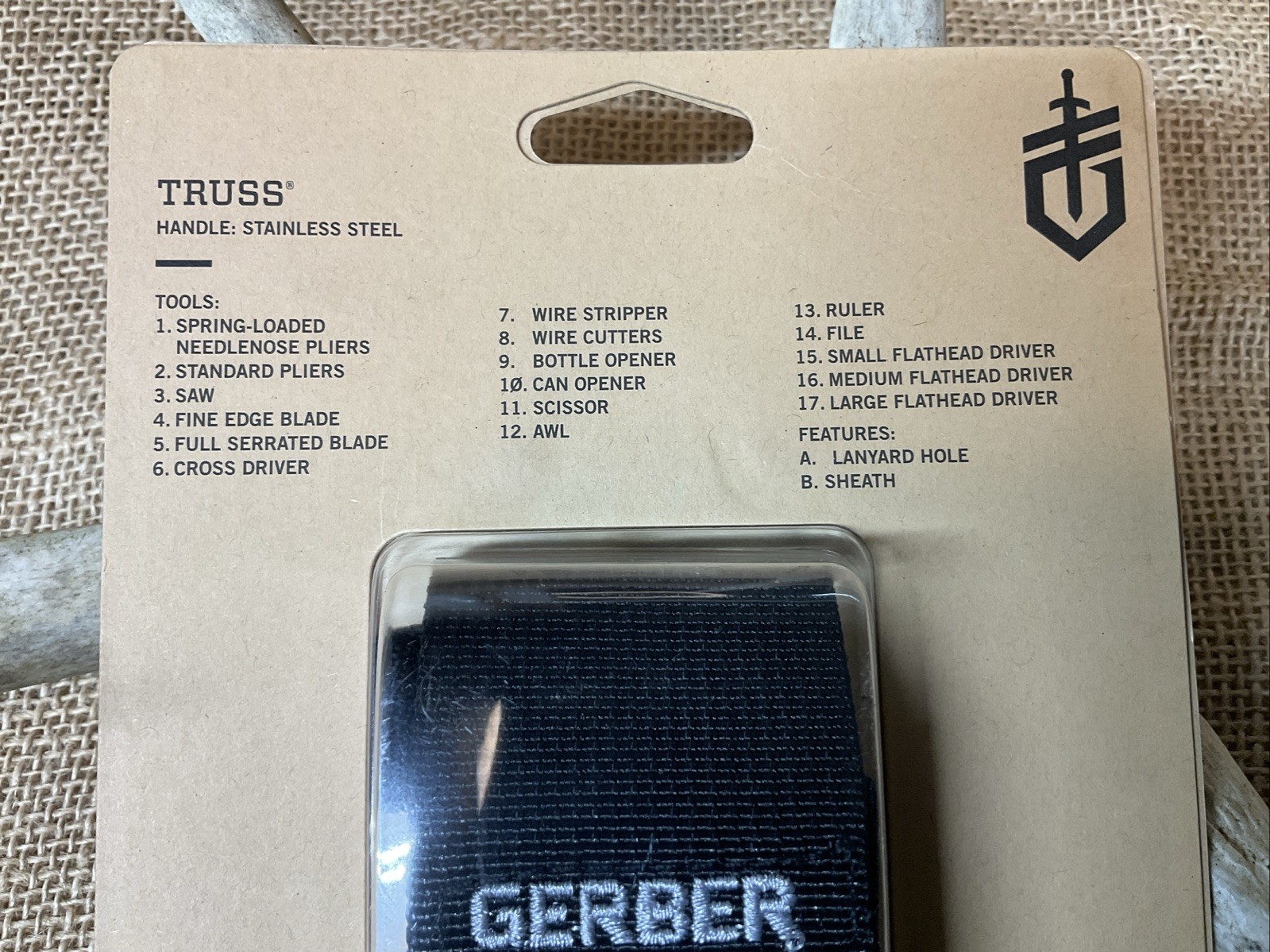 NEW💫Gerber Truss Multi-Tool with Sheath Stainless Steel 31-003305 FAST SHIPPING