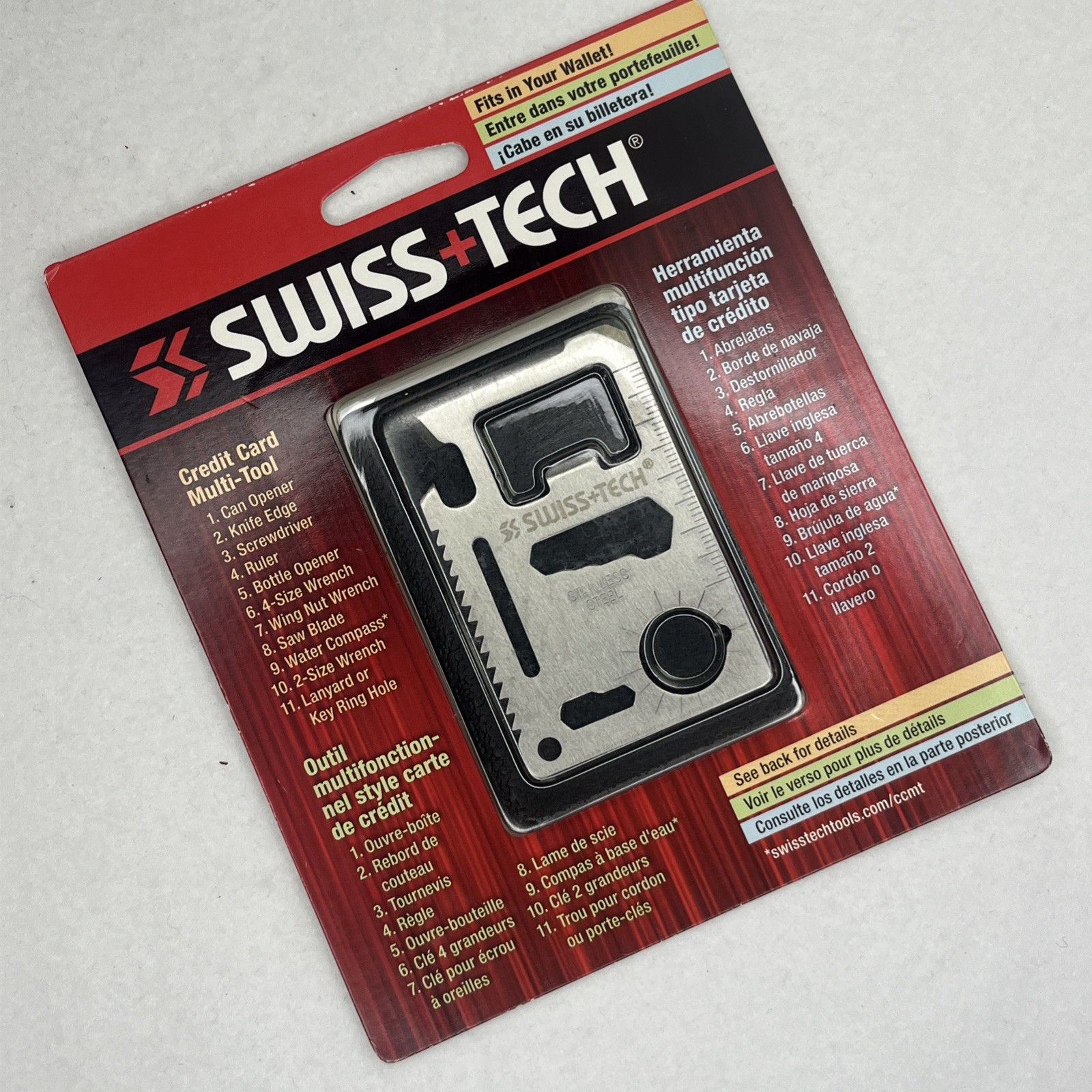 Swiss + Tech Credit Card Multi-Tool Survivor Gear New In Box