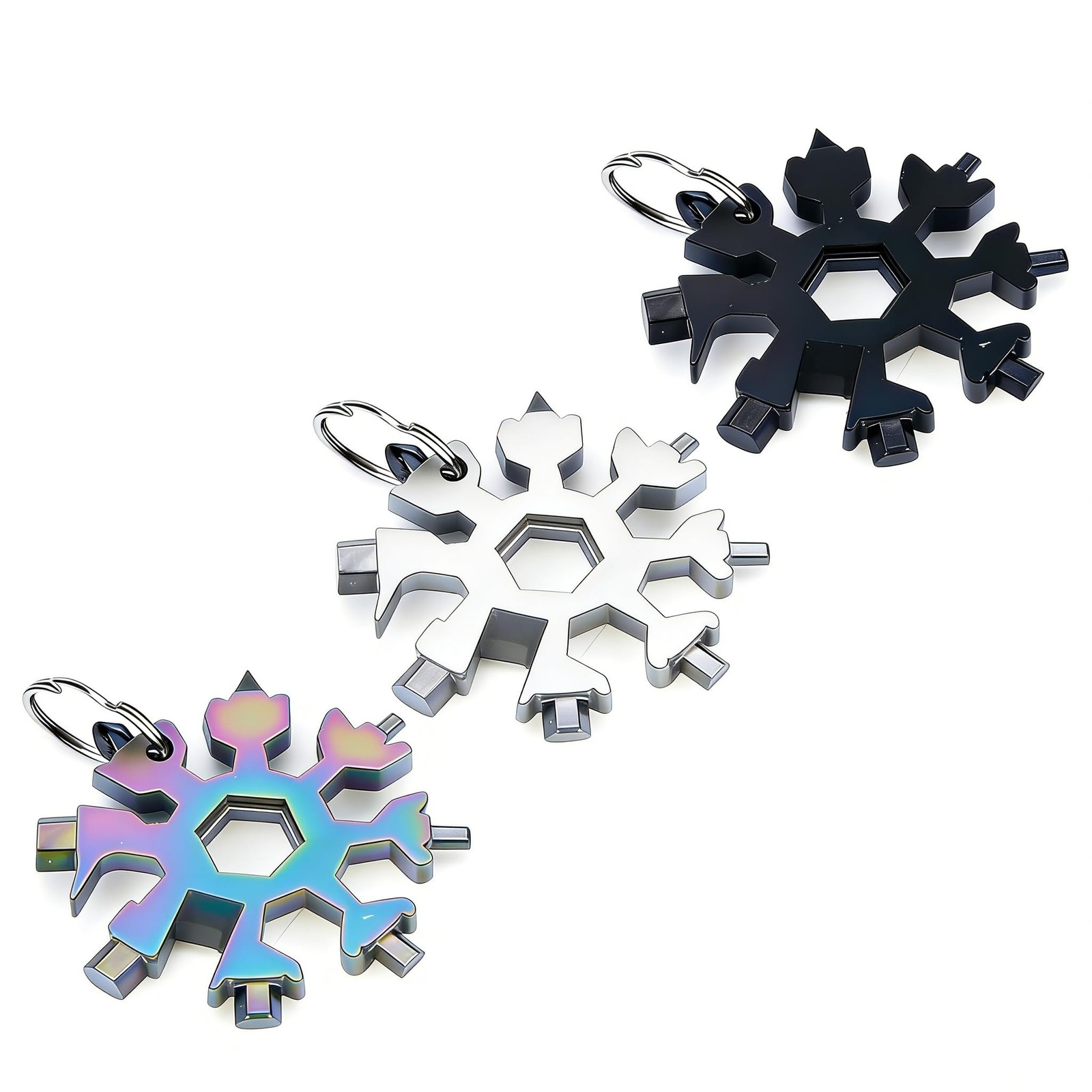 3Packs Snowflake Multi Tool, 18-in-1 Stainless Steel Snowflake Multitool for …
