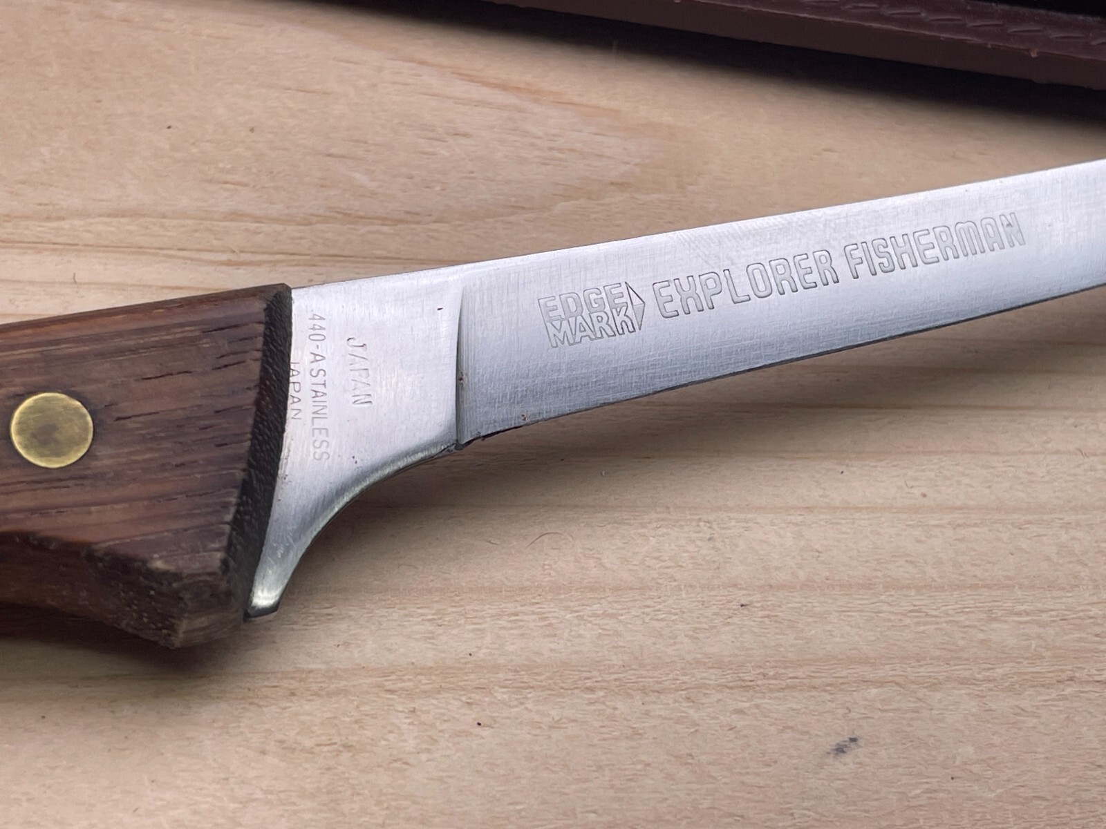 Edge Mark 440-A Explorer Fisherman 25-346 Knife w/Original Sheath Japan