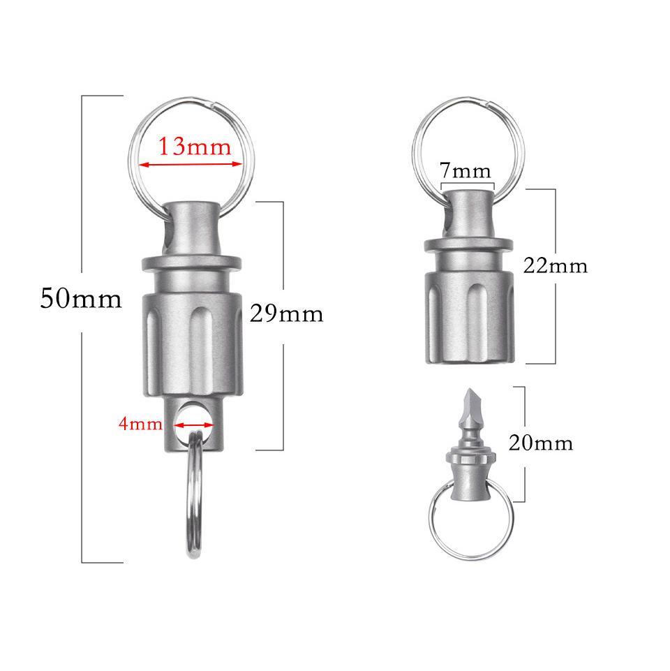 Titanium Quick Release Swivel Keychain Pull Apart Detachable Car Key Holder