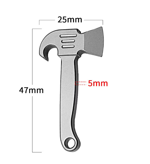 Mini Titanium Alloy Prybar Camping Necklace Pendant Keychain Pendant EDC