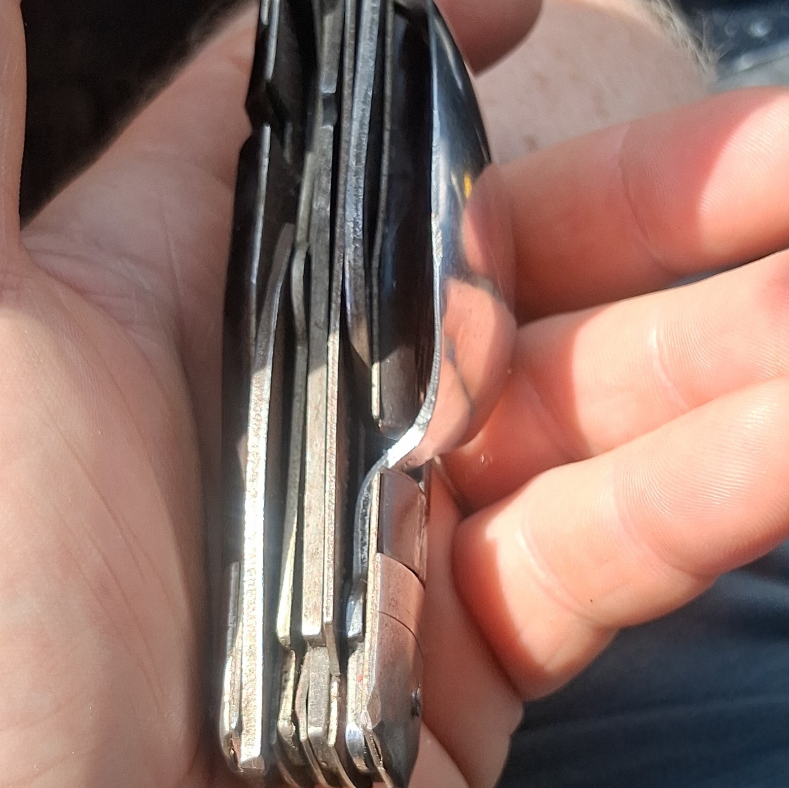 antique Foldable 6-in-1 Camping Brown/Silver knife
