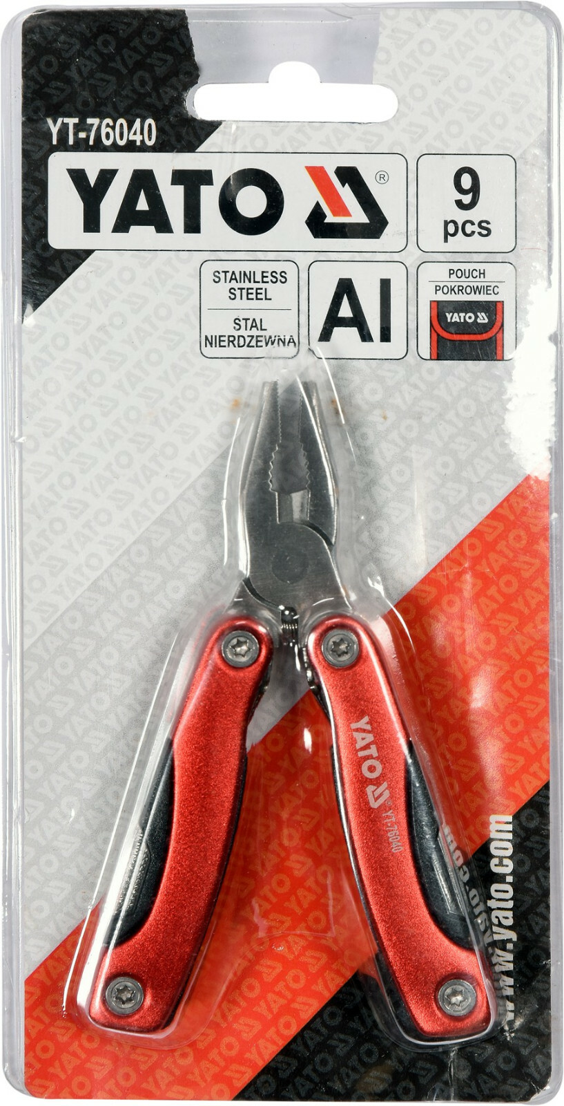 Yato YT-76040 Multifunktionswerkzeug faltbar Taschenmesser Zange Messer Säge