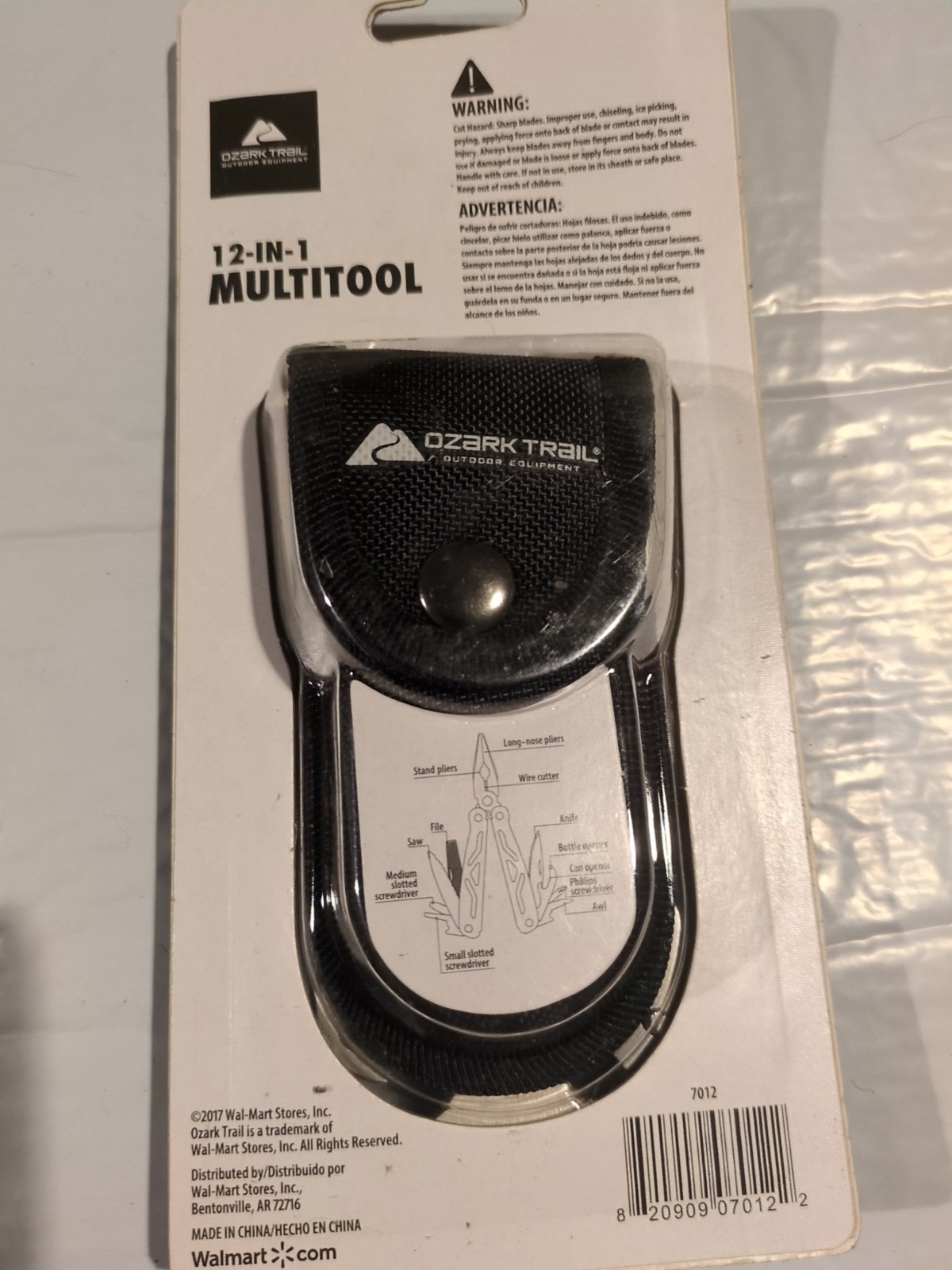 Ozark Trail Multi Tool 12-in-1 w/ Sheath Pliers Wire Cutter Opener