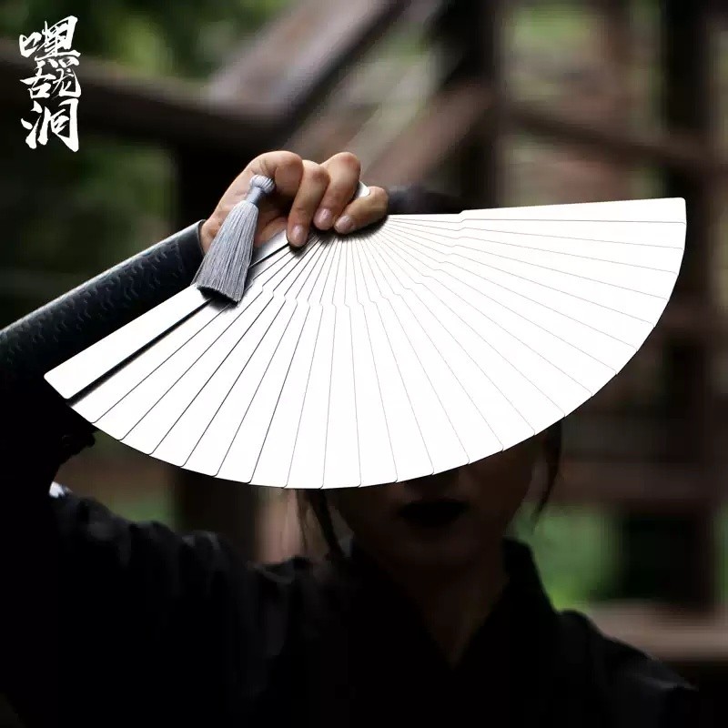 Kung Fu Tai Chi Fan Stainless Steel Metal Folding Fan Portable Martial Art Toy