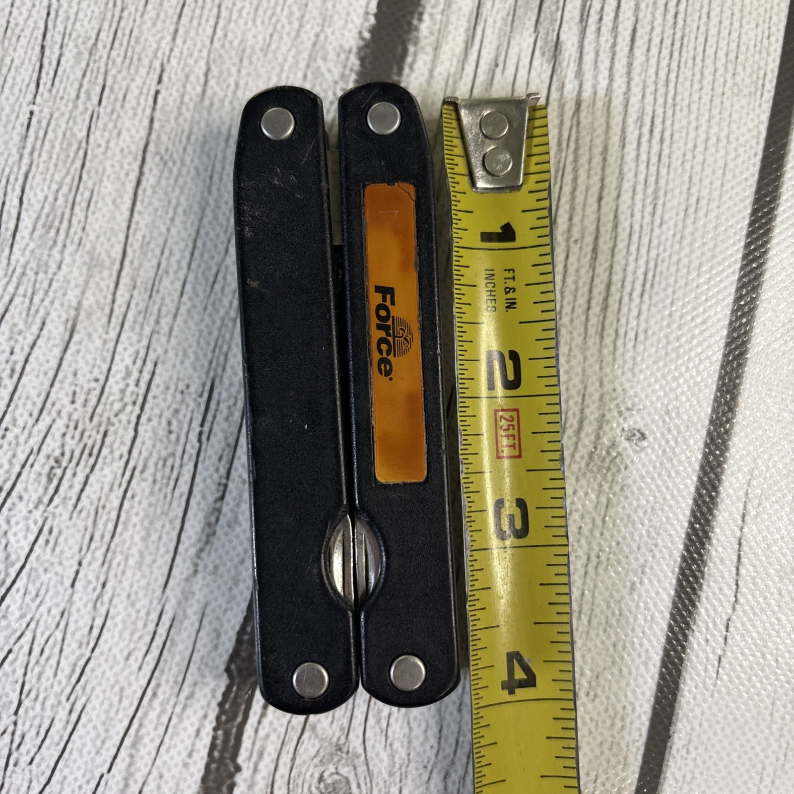 Barlow Force Pliers Multi-Tool Stainless Steel Black Plastic Handle (9) Tools.