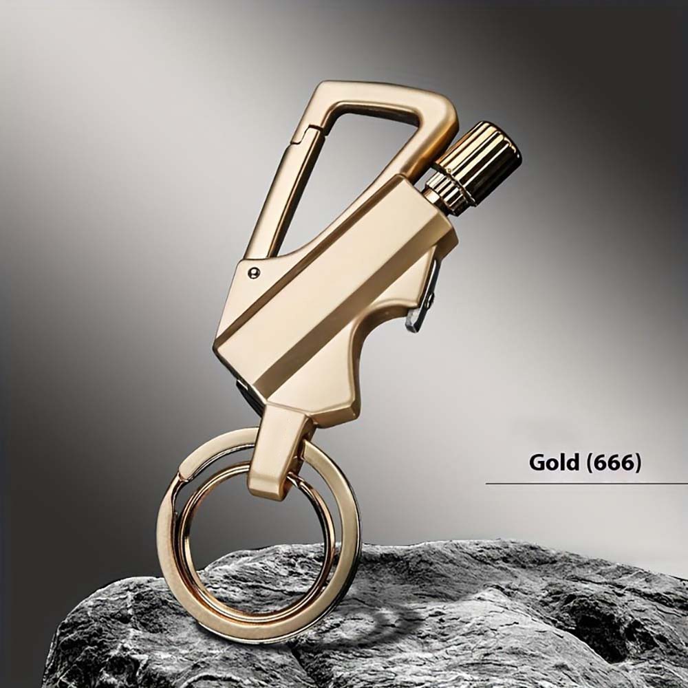 Sleek All-Metal Bottle Opener Keychain Compact Multi-Functio f Key Organization