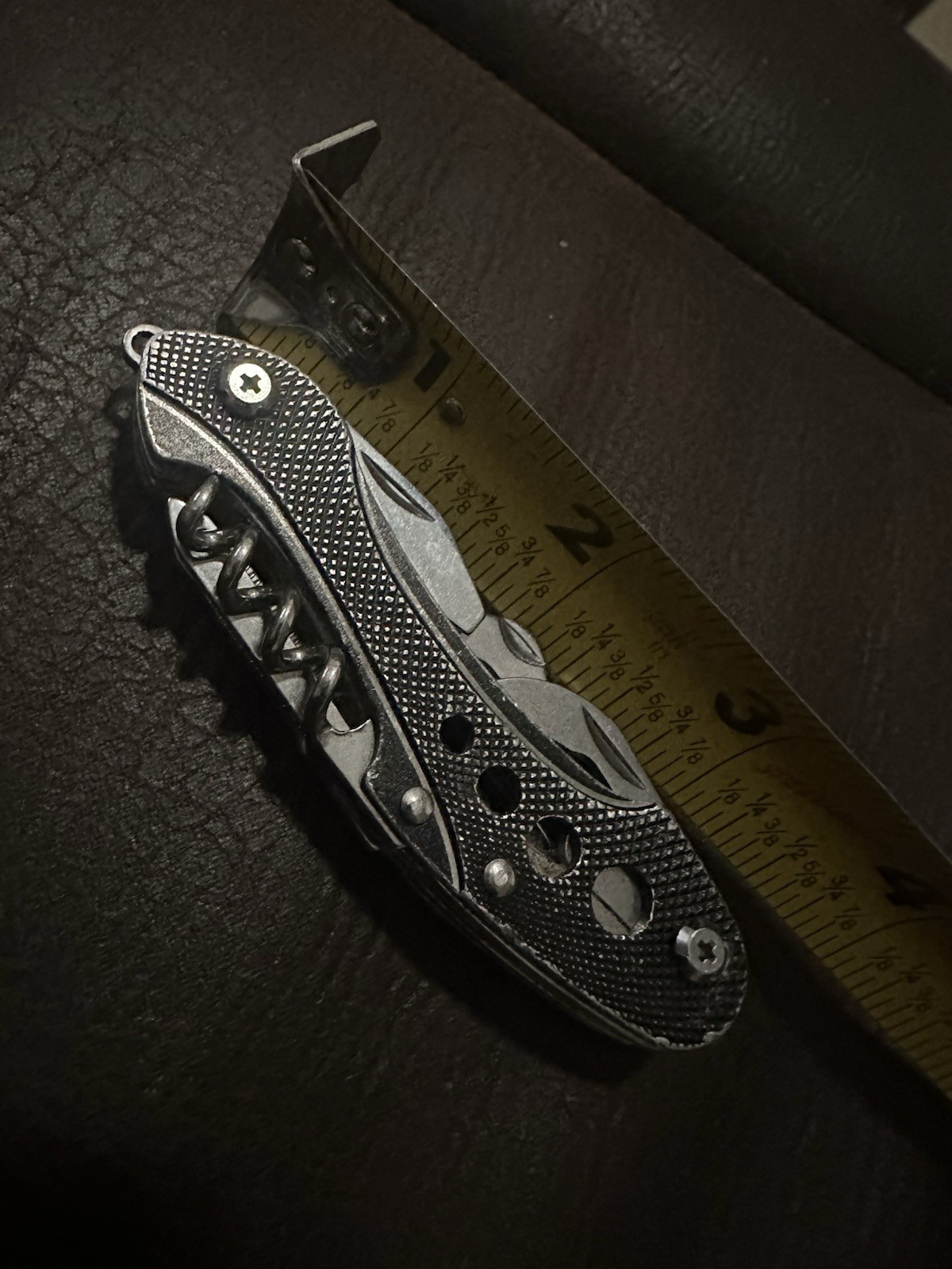 Stainless Steel Multi-Tool Pocket Knife, Saw, Scissors + More Set Silver Black