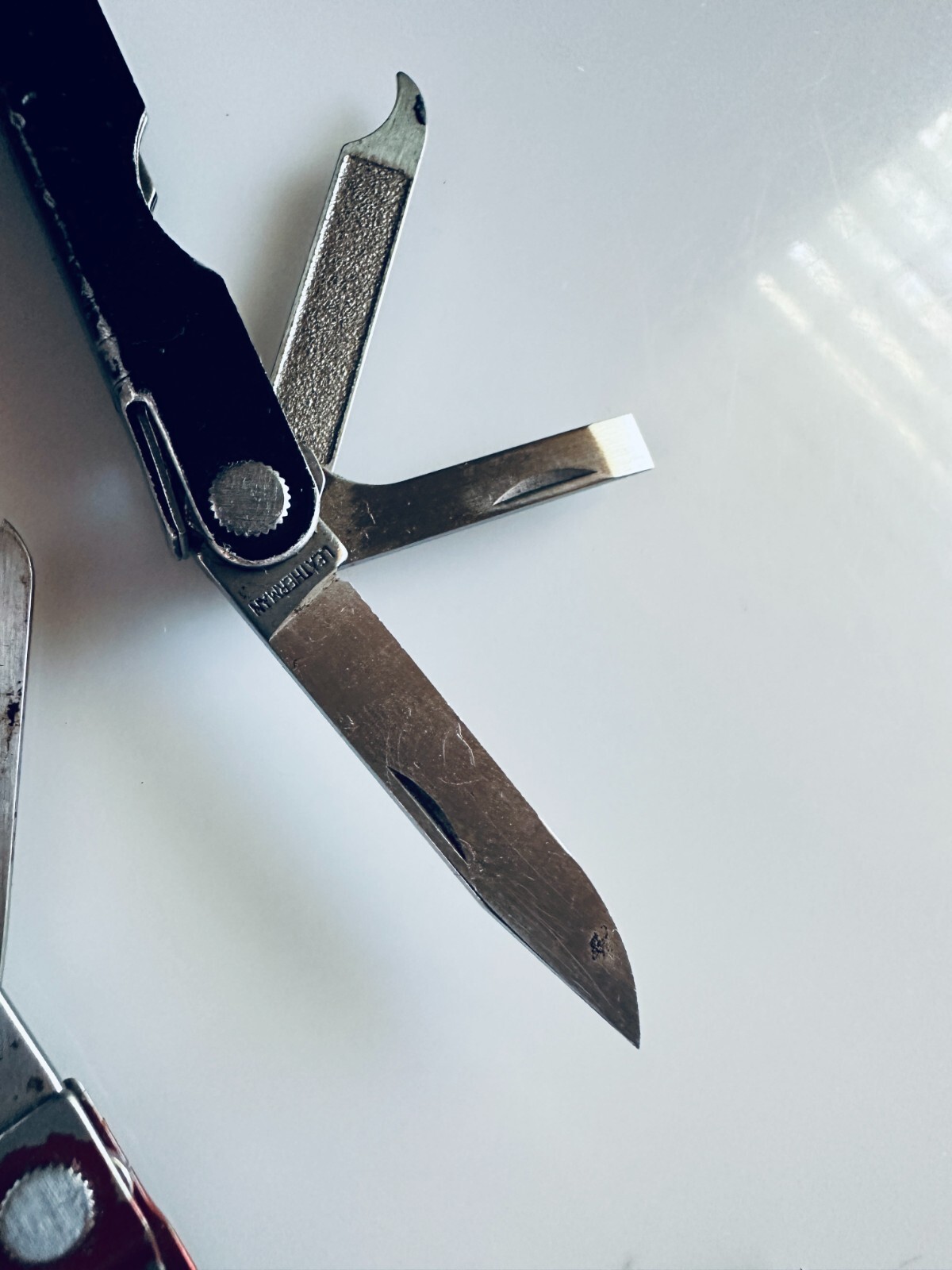 3 Vintage Leatherman Micra Red Blue Black Multi Tool Knife