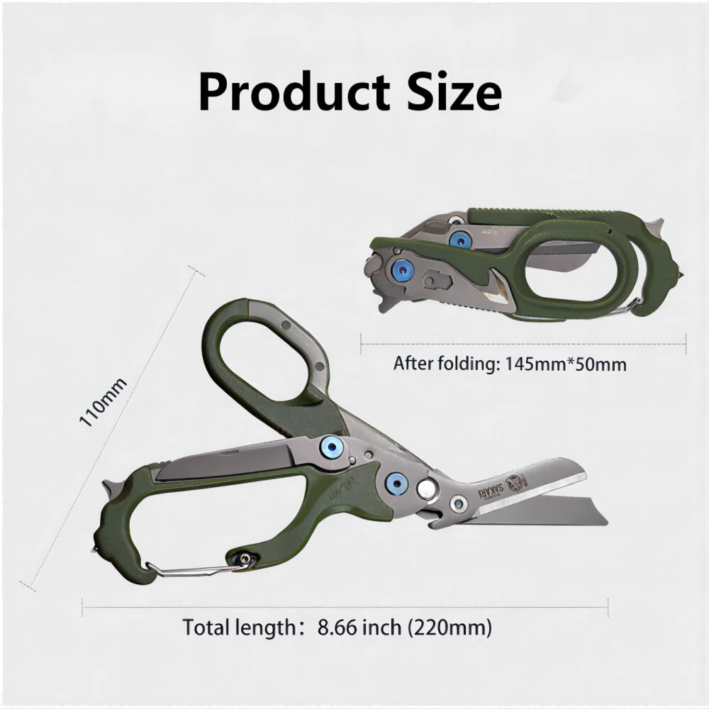 Carabiner Knife Combo Multitool Scissors Medical Function Multi Tool Purpose