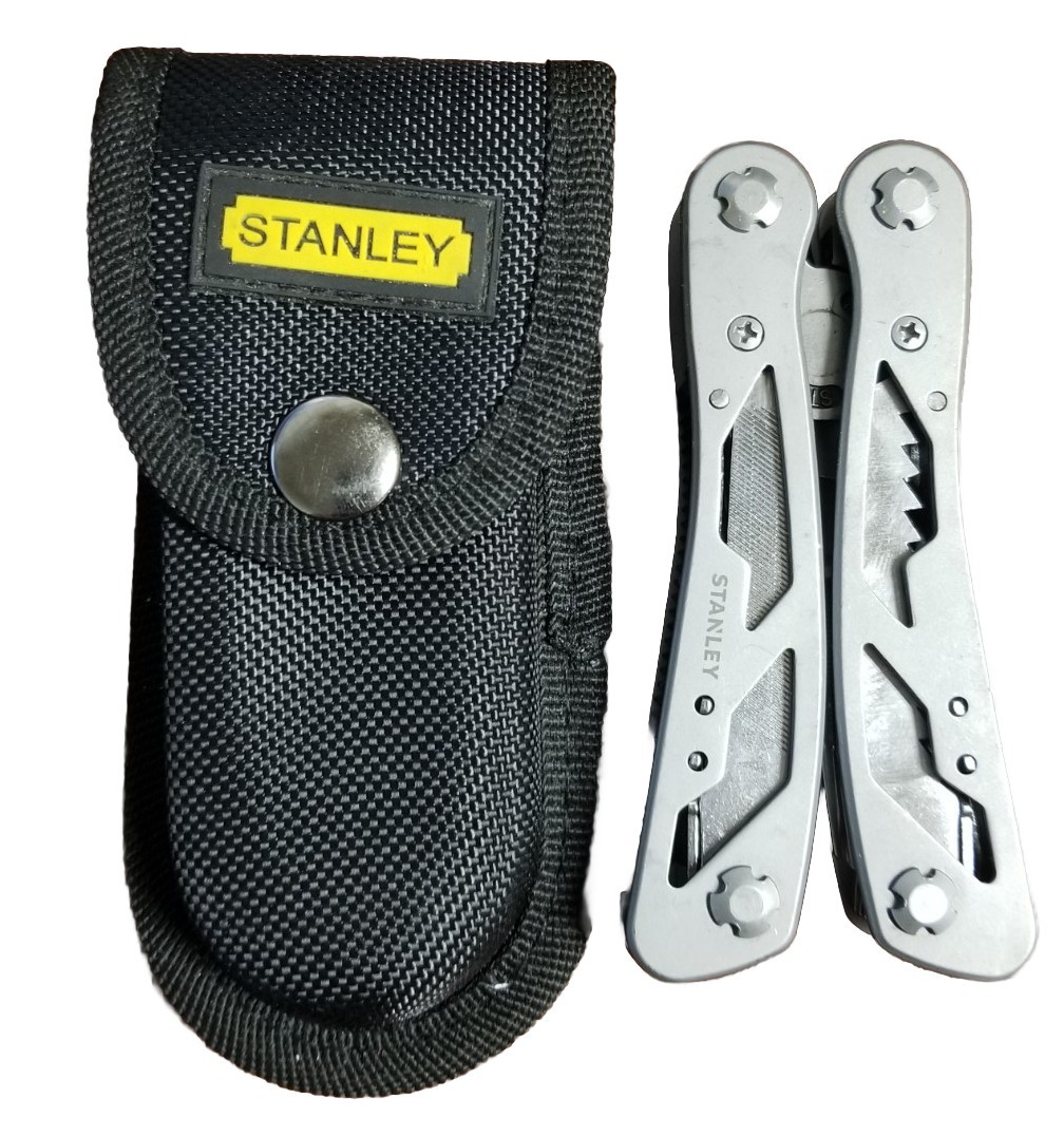 STANLEY 12-in-1 Multi-Tool with Belt Loop Pouch Stainless Steel