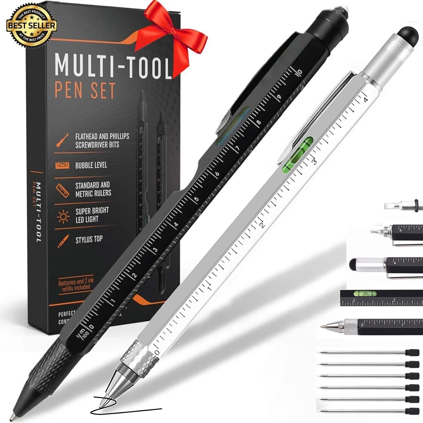 2 Pcs 9 In-1 Multitool Pen Set Stocking Stuffers Gifts Christmas Gifts For Men