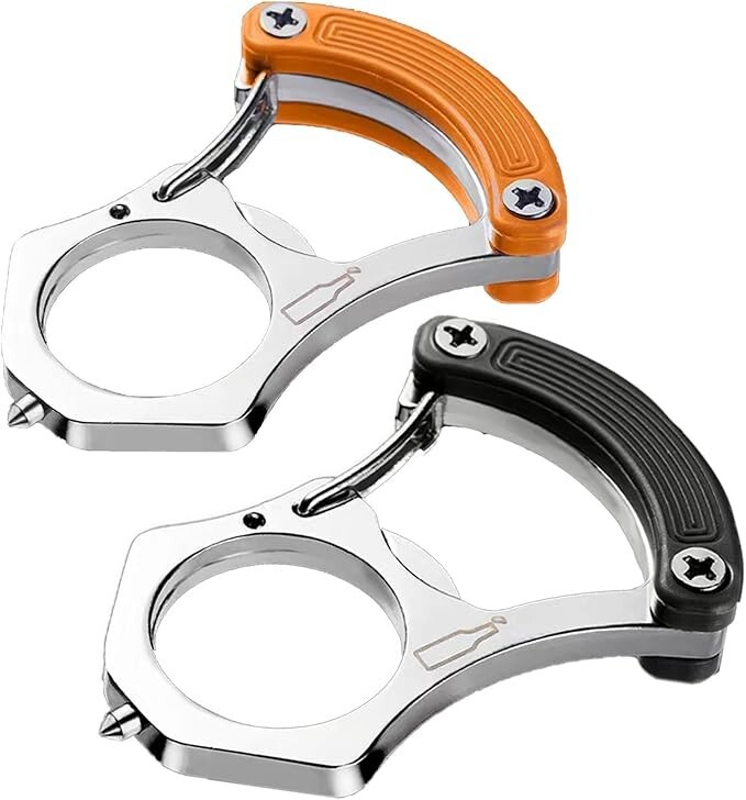 2pcs Keychain Tool 3 in 1, Emergency Window Breaker, Bottle Opener, Screwdriver