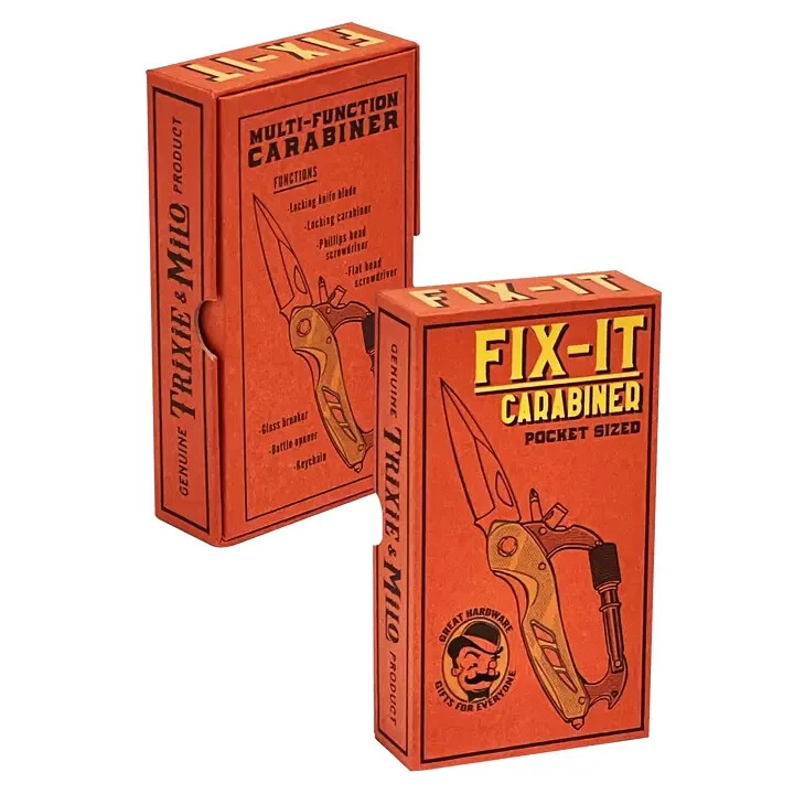 “Fix-it” Brand Carabiner Multi-tool Great for Campers, Hikers, DIY’s Great Gift