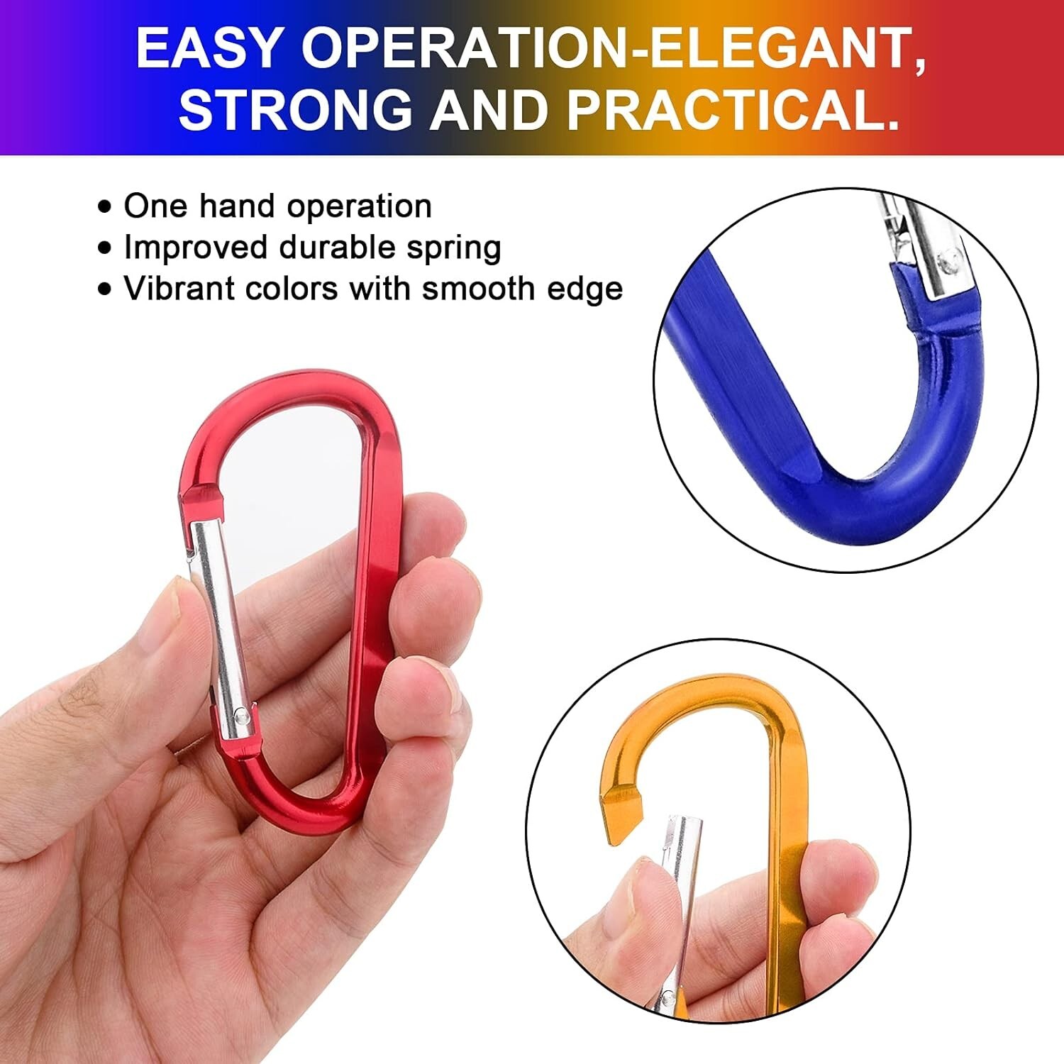 Carabiner Clip Camping Accessories Fishing Hiking Traveling and Keychain Craebue