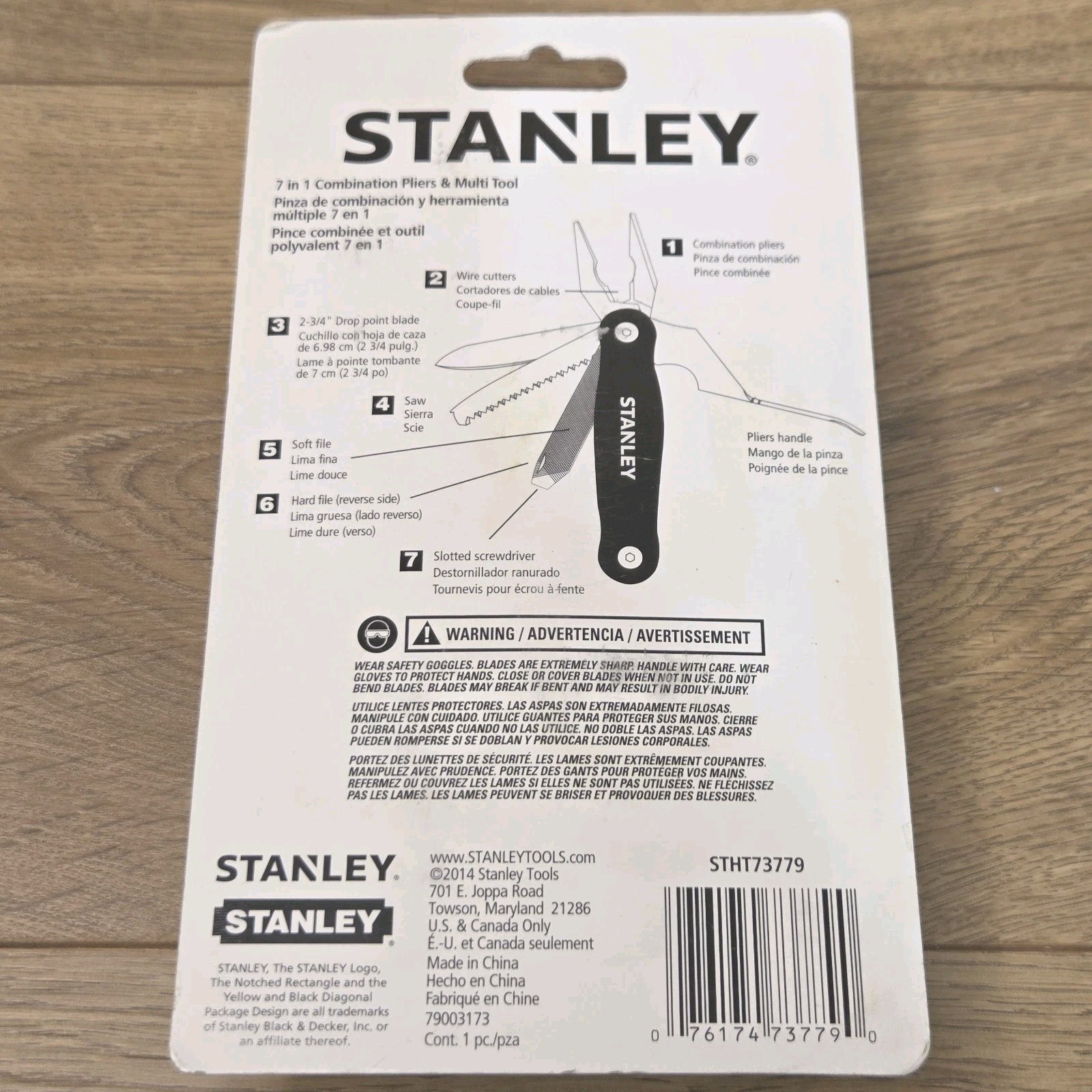 Stanley 7 in 1 Combination Pliers & Multi Tool New