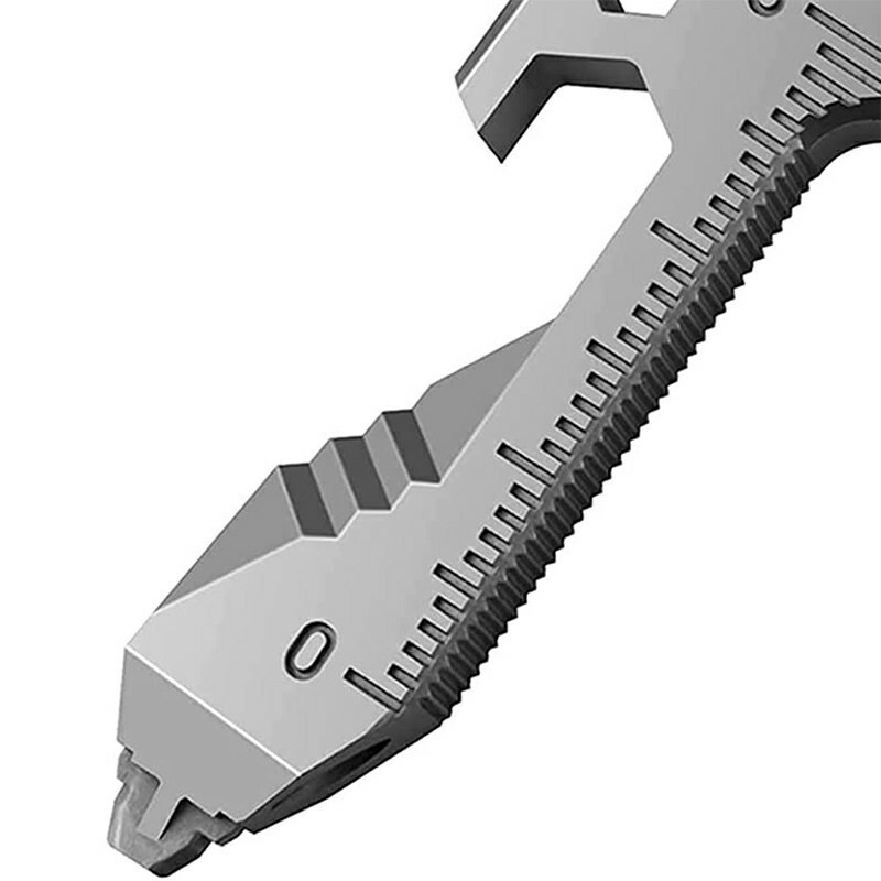24 in 1 Key Shaped Pocket EDC Multi Tool Keychain Bottle Opener Wrench Ruler
