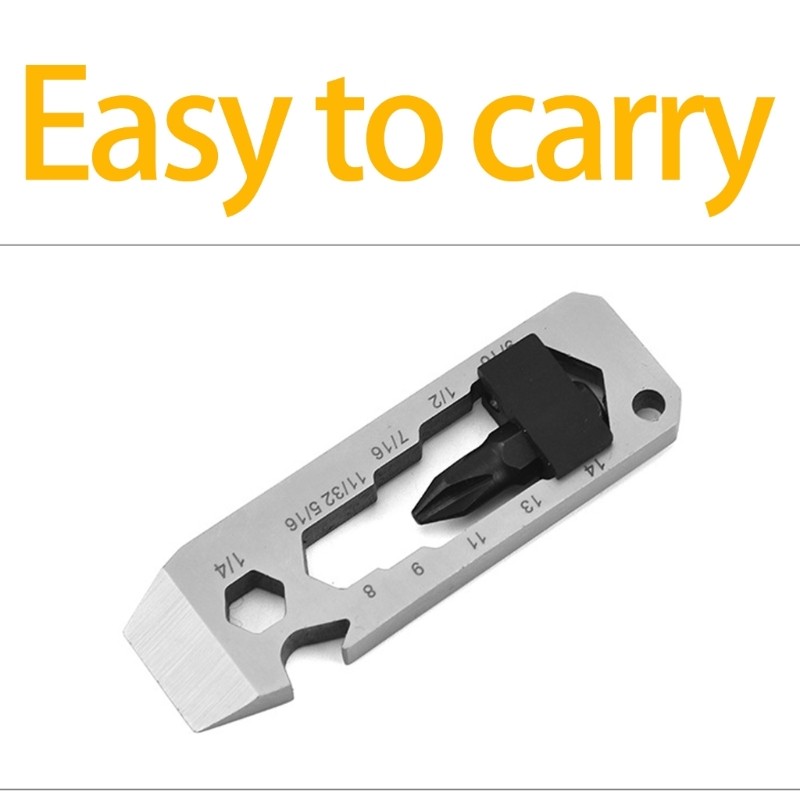 Portable Crowbars Bottles opener Nails Pullers Ruler Outdoor Defense Tool