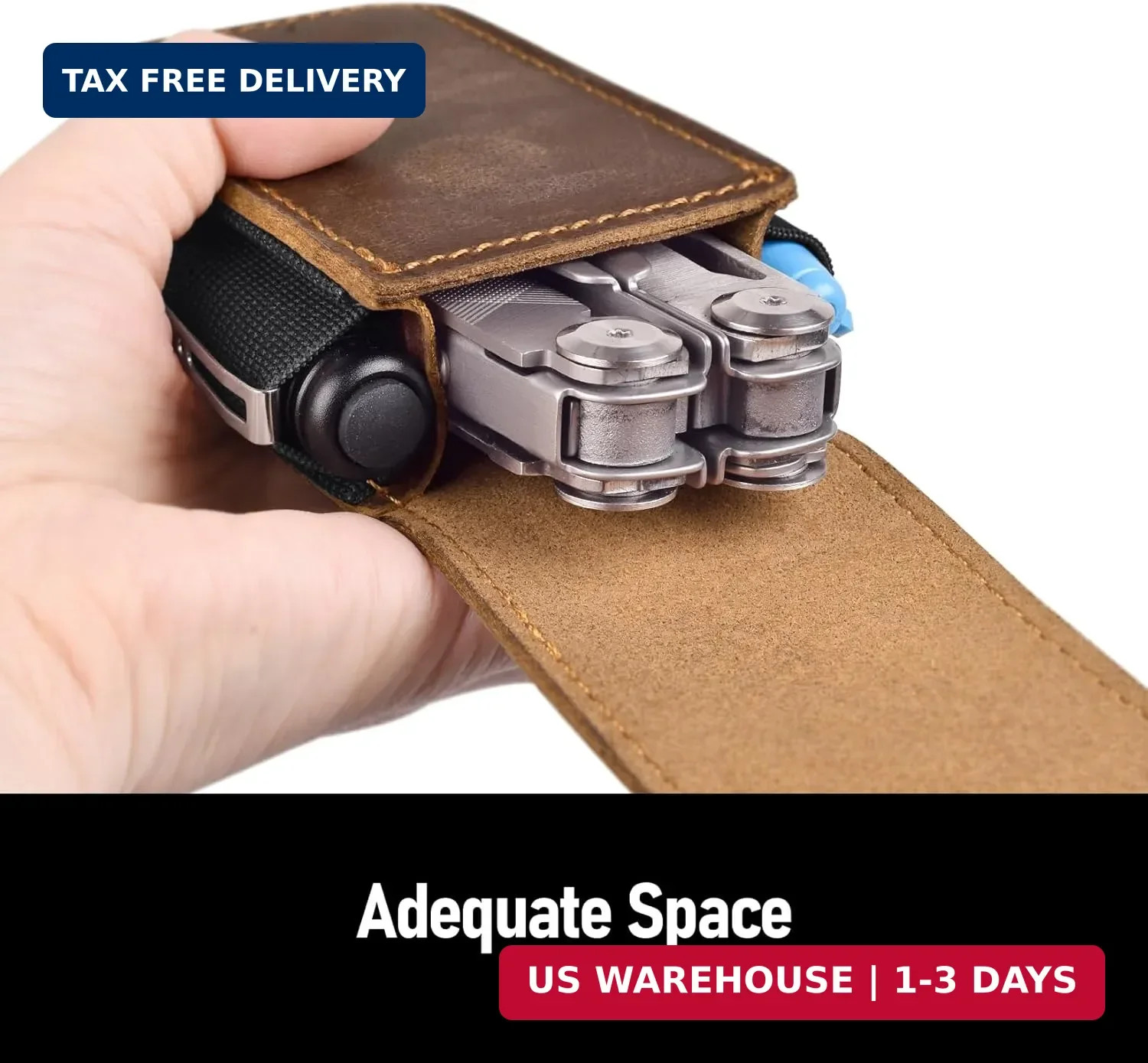 Leather Multitool Sheath Compatible with Leatherman Wave Plus Wingman Surge Reba
