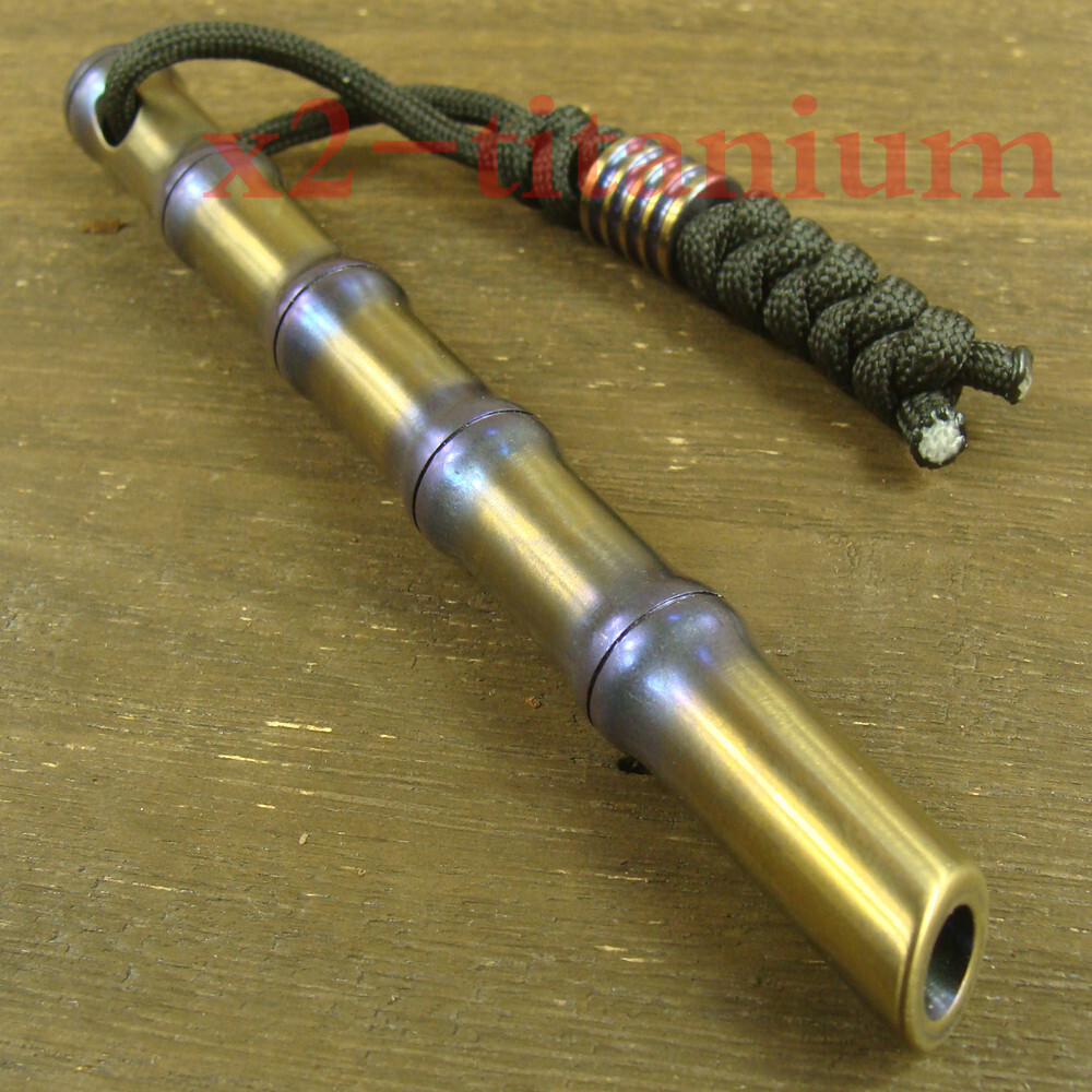 Titanium Blue/Brown EDC Pocket cool stick tool Lanyard bead anti-allergy XH450B
