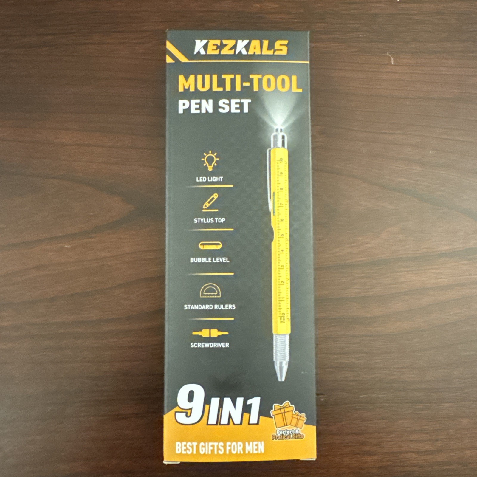 KEZKALS 9 in 1 Multi-Tool Pen Set LED Light