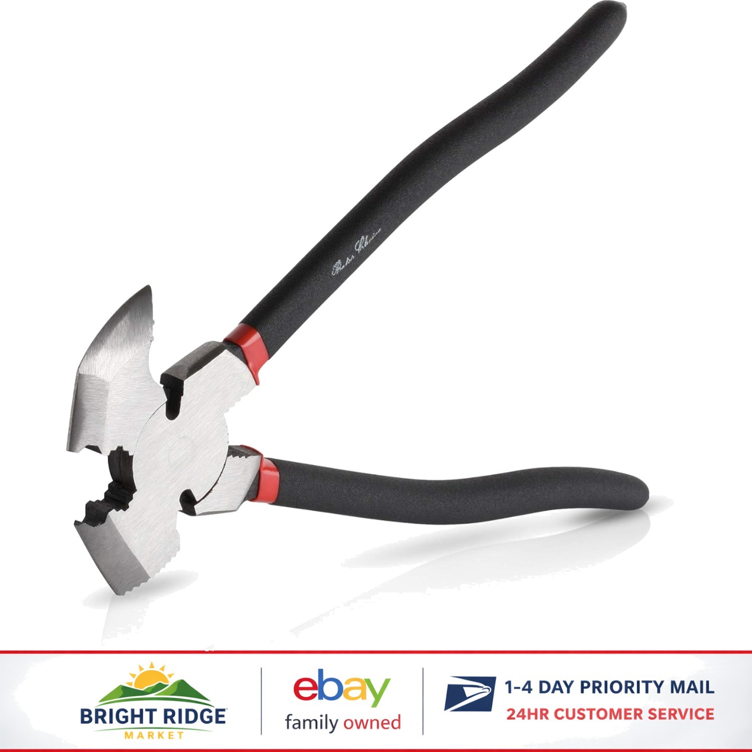 Steel Alloy Cutting Pliers for Fencing with Grip and Staple Removal Function