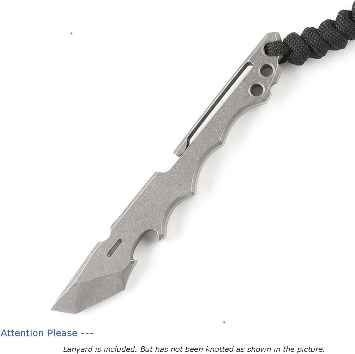 Titanium Pry Bar EDC Multi Tool with Bottle Opener Box Opener Clip Function (…