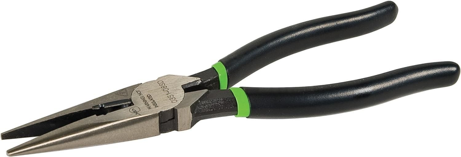 Greenlee 0351-08SD Long Nose Pliers/Side Cutting 8″ Molded Grip