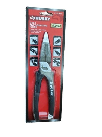 Husky 8 in. 6-in-1 Multi-Function Pliers