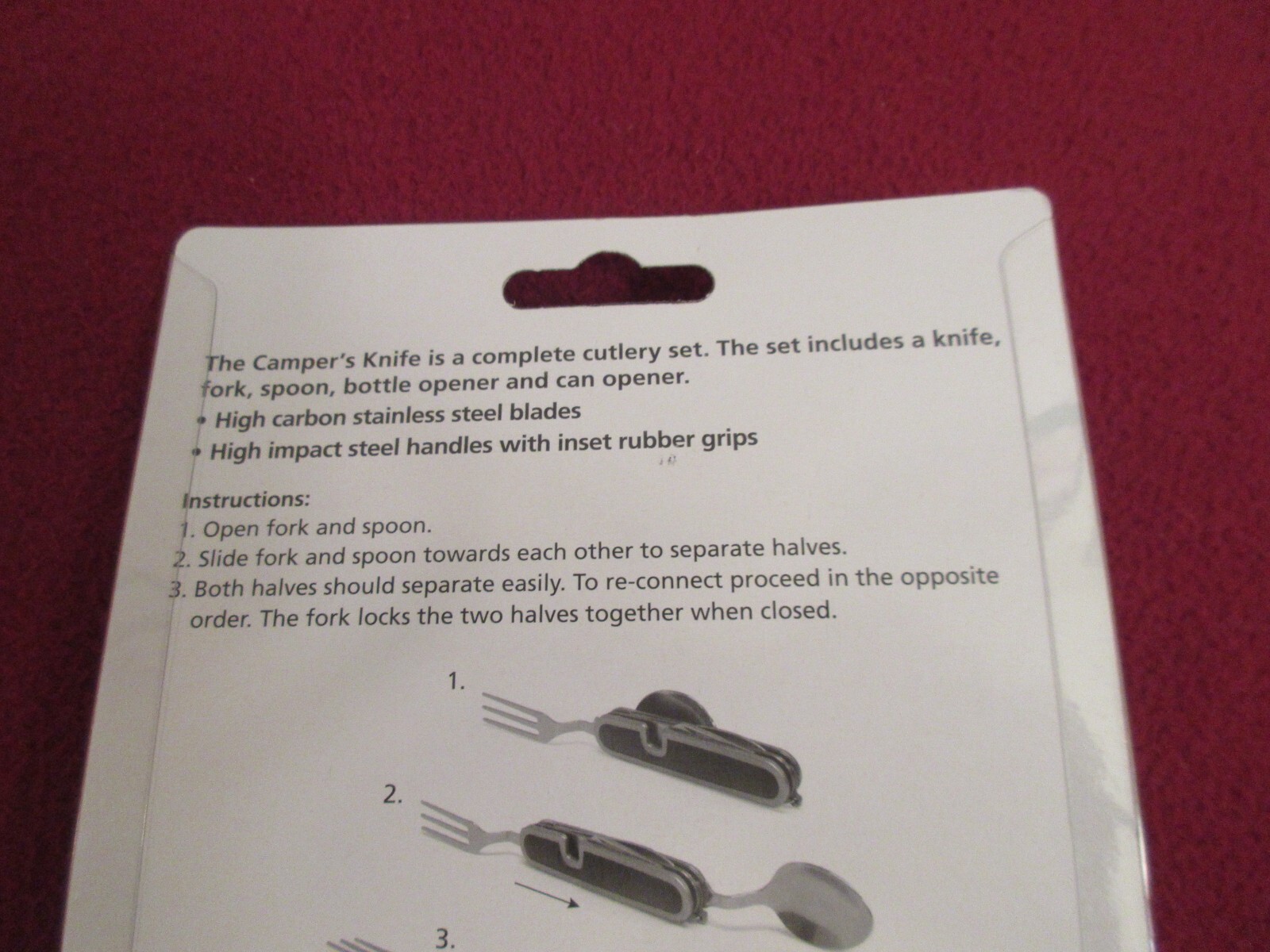 COGHLANS CAMPERS KNIFE HOBO POCKET TOOL STAINLESS STEEL 5 FUNCTION UTENSIL SET