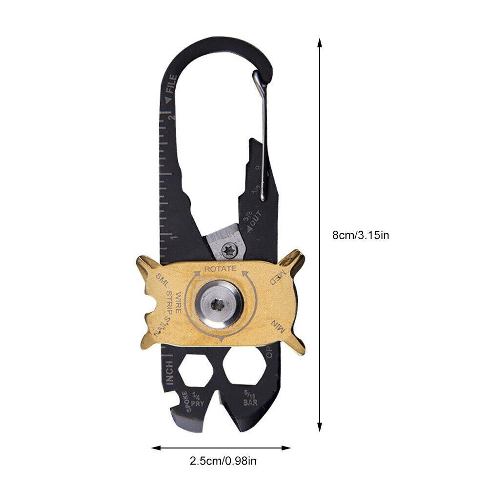20 in1 Pocket Portable Gadget Mini Useful Utility Multi Tool Keychain EDC