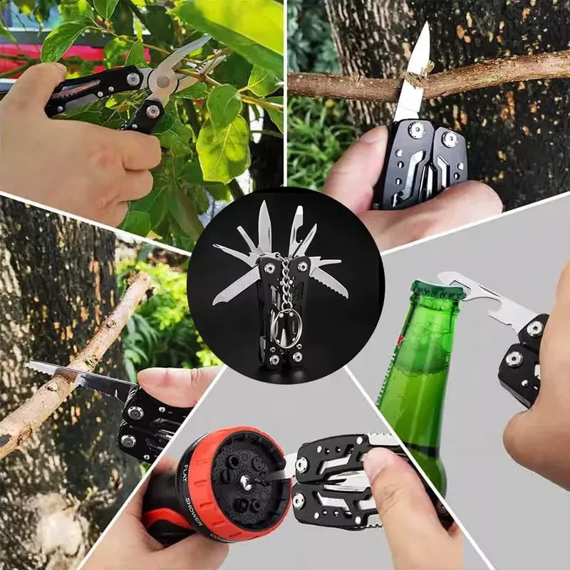 13-in-1 Stainless Steel Multitool Pliers Knife Screwdriver Camping Tactical Tool