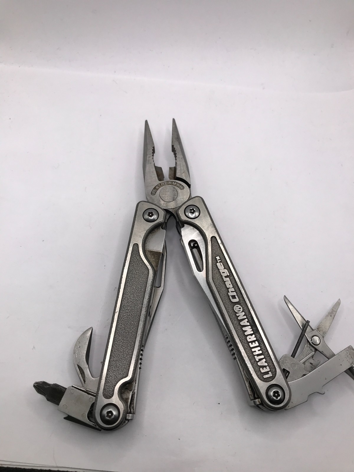Leatherman Charge TI Gen1 Titanium 154CM TM trademark logo rare PAT Pend USED