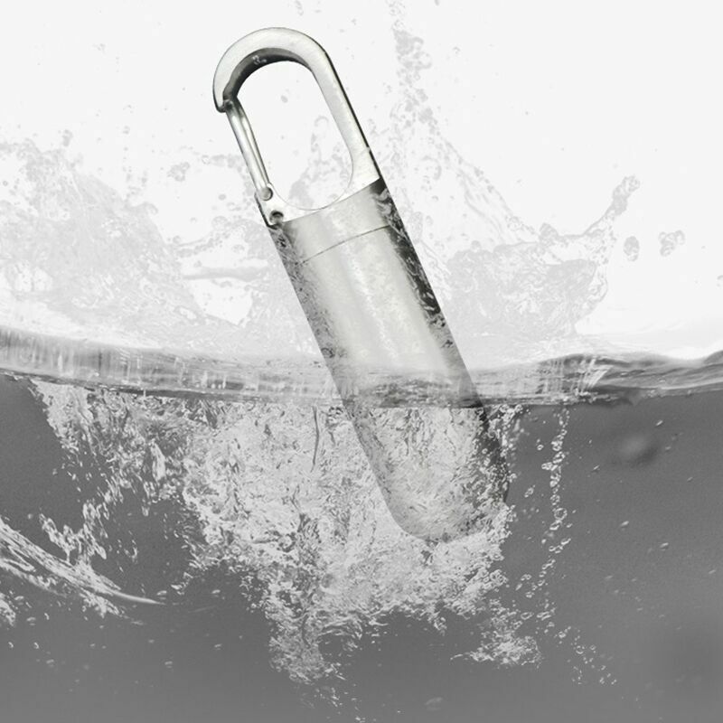 Titanium Keychain Waterproof Box Integrated Medicine Pill Box EDC Survival Boxes
