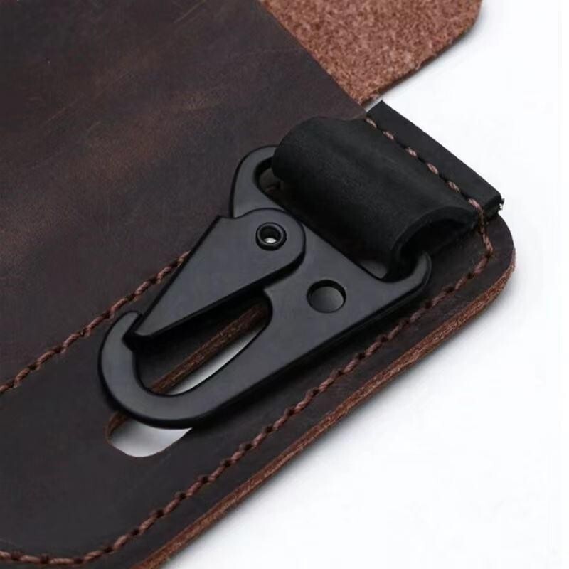 Cross border spot EDC leather knife case flashlight tactical leather case retro