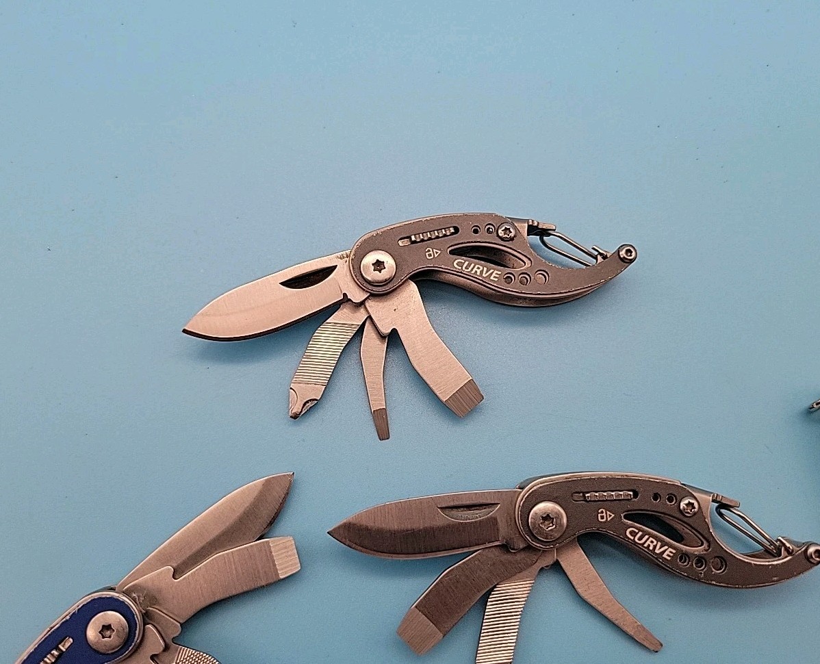 Gerber Curve / Clutch Mini Multi-Tool – LOT OF 5 – Blade, File, Screwdrivers