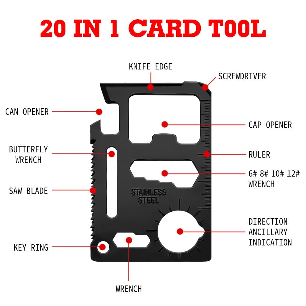 Stocking Stuffers Gifts For Men Dad 18 In 1 Silver Snowflake Multitool & 20 In 1