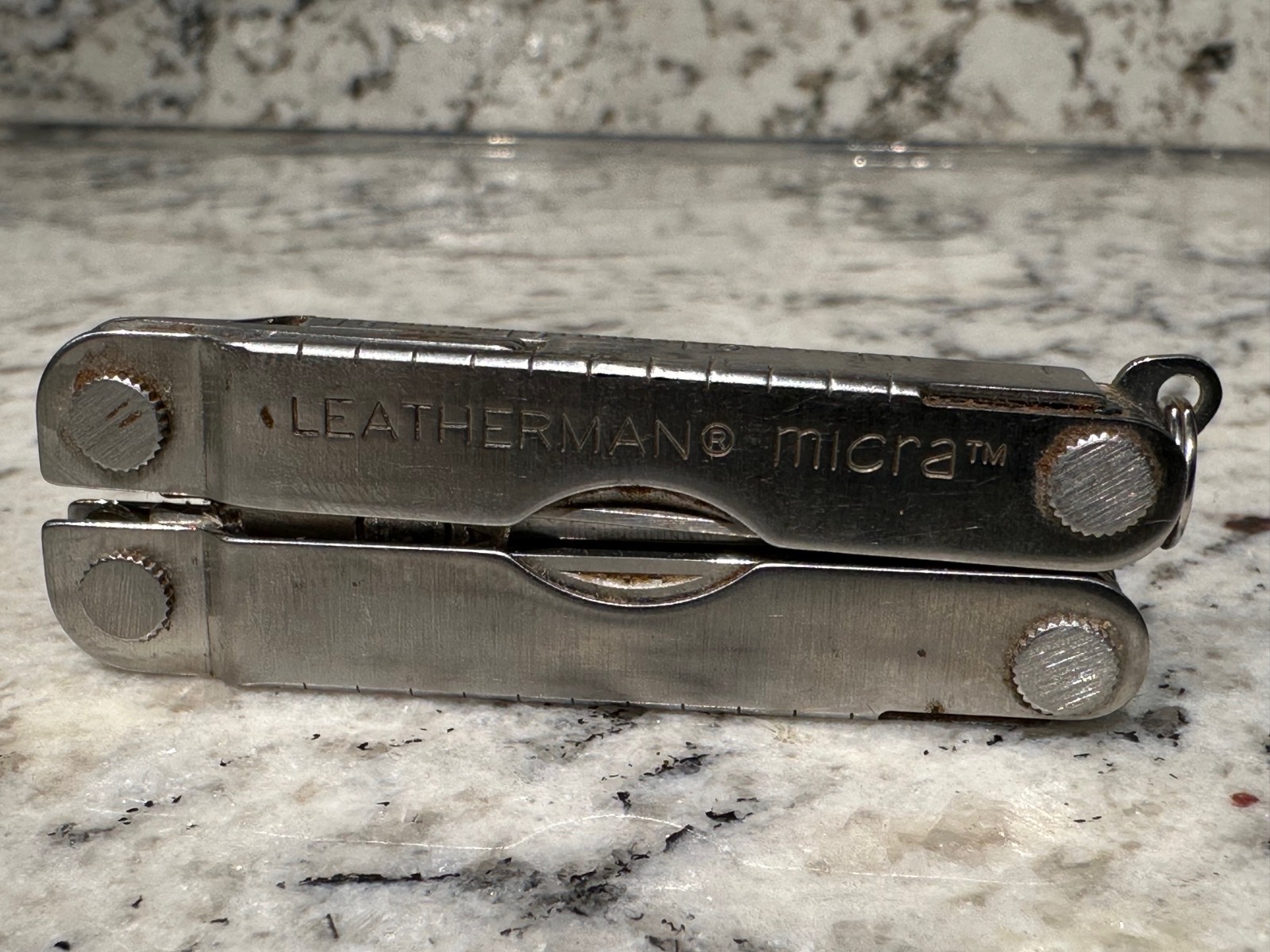 LEATHERMAN MICRA Vintage Made in USA Multi-Tool, Knife, Scissors, Stainless USED