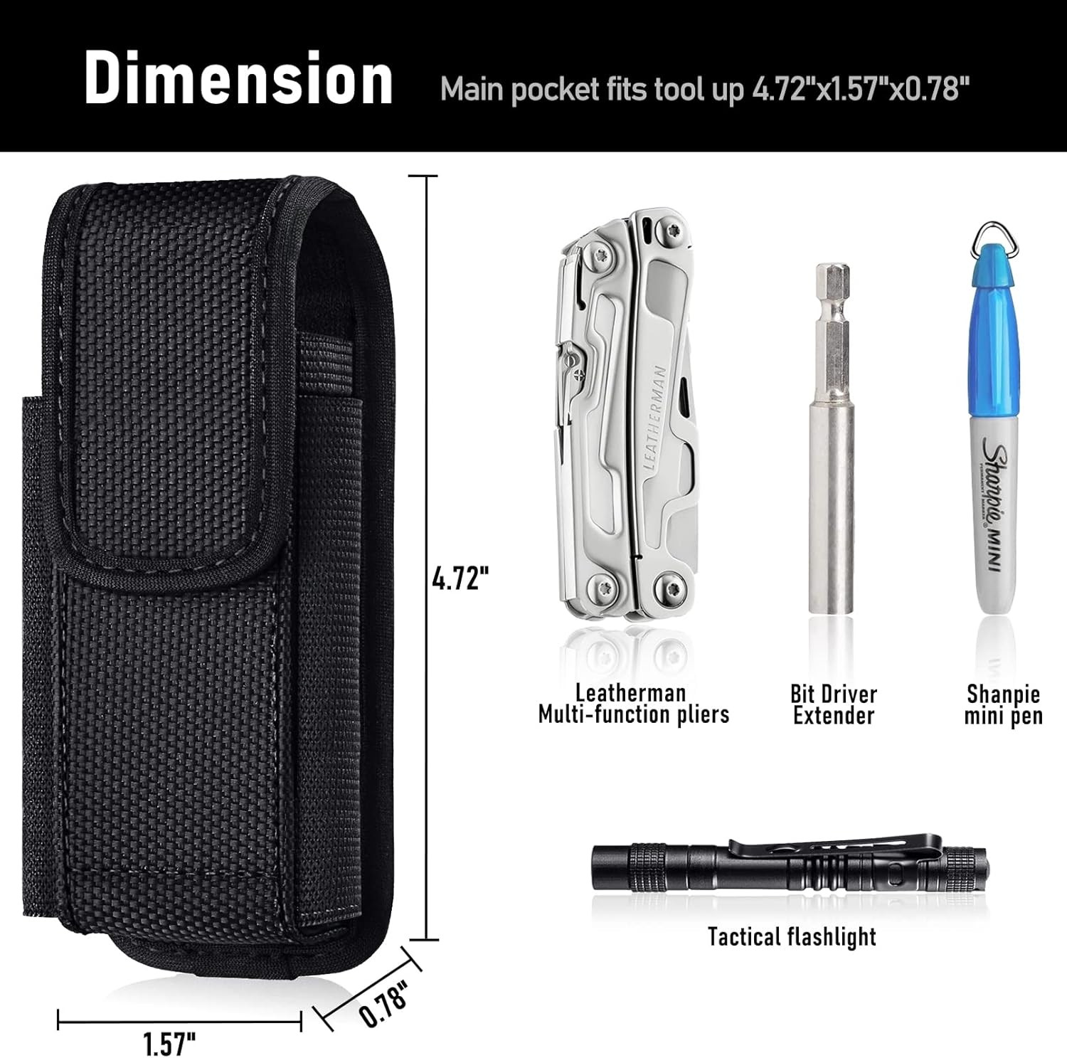 Sheath Compatible with Leatherman Wave plus Wingman Surge Rebar Multi Tool Holst